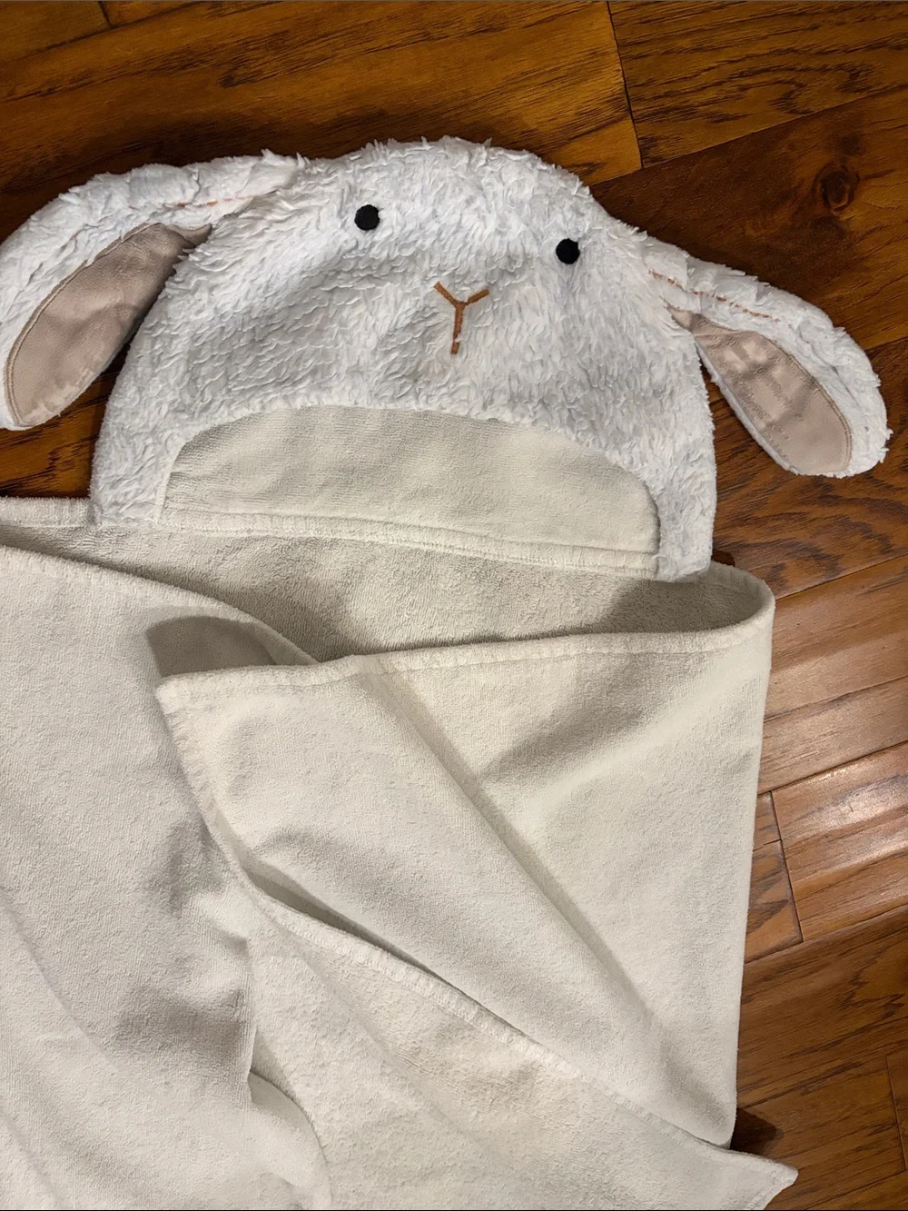Pottery barn kids -  Light Gray Bunny Hooded Towel
